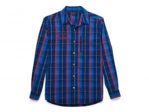 Men's Traveler Plaid Shirt Blue 96588-22VM