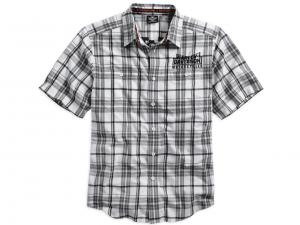 Tribal Flames HD®MC Plaid Short Sleeve Shirt 96669-14VM
