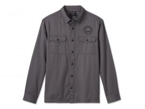 Hemd "Willie G Skull Long Sleeve Dark Grey" 99057-24VM