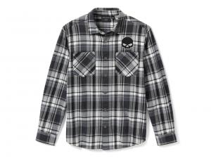Willie G Skull Plaid Long Sleeve Shirt 99290-25VM