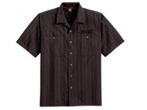 Wrinkle-Resistant Textured Stripe Woven Shirt 96749-13VM