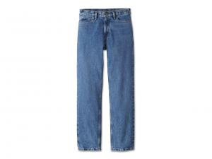 Men's Harley Davidson Original Straight Jeans Medium Indigo Stone Wash 99030-23VM