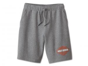 Men's Bar & Shield Fleece Shorts Grey 99198-24VM