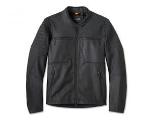 Men's Willie G Skull Graphic Leather Riding Jacket 98004-25VM