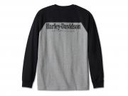 Longleeve "Darting Henley Colorblocked Black"_1