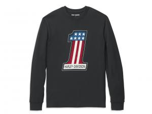 Longlseeve "#1 Race Graphic Black" 99131-22VM