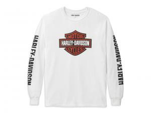 Longsleeve "Bar & Shield Long Graphic White" 99139-22VM