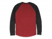 Longsleeve "Willie G Skull Raglan Sleeve Graphic Tee Cabernet"_1