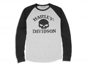 Longsleeve "Willie G Skull Raglan Sleeve Graphic Tee Grey" 96197-22VM