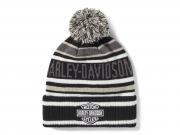 Stripe Pom Beanie Black 97772-25VX