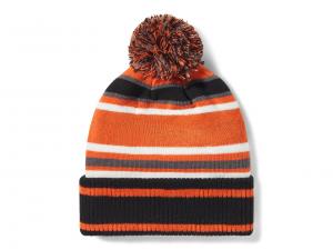 Mütze "Stripe Pom Beanie Orange"_1