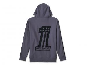 Pullover "#1 Racer Zip-Up Hoodie Ombre Blue"_1