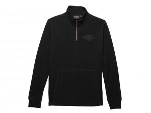 Pullover "Bar & Shield 1/4 Zip Black" 96006-23VM