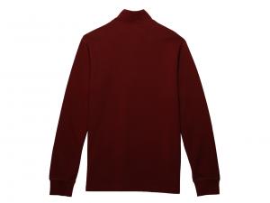 Pullover "Bar & Shield 1/4 Zip Dark Red"_1