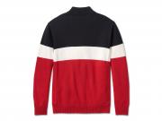 Pullover "Darting 1/4 Zip Sweater Colorblocked Chili Pepper"_1