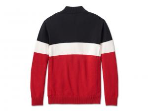 Pullover "Darting 1/4 Zip Sweater Colorblocked Chili Pepper"_1