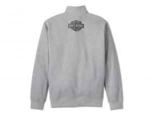 Pullover "Darting Zip-Up Sweatshirt Grey"_1