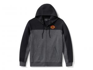 Men's H-D TECH Gaiter Full Zip Colorblock Grey 96716-25VM