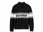 Men's Harley-Davidson 1/4 Zip Sweater Black 96118-25VM