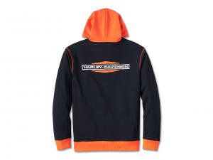 Pullover "Kickstart Hoodie Colorblock Black & Orange"_1