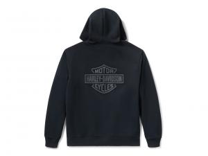Pullover "Plaid Lined Zip Hoodie Black"_1
