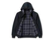 Pullover "Plaid Lined Zip Hoodie Black"_2