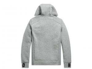 Pullover "RIB-KNIT SIDE HOODIE SLIM FIT GREY"_1