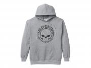 Men's Skull Graphic Hoodie Grey 99123-22VM