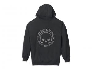 Pullover "Skull Graphic Zip Front Hoodie Black"_1