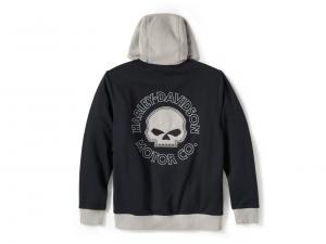 Pullover "Willie G Skull Colorblock Zip Front Hoodie"_1
