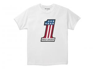 Men's #1 Race Graphic Tee White 99136-22VM