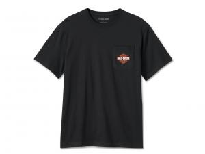 T-Shirt "Bar & Shield Pocket Black" 99084-24VM