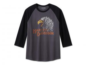 T-Shirt "Classic Eagle Raglan Colorblocked Blackened Pearl" 96791-23VM
