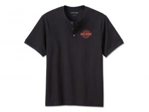 T-Shirt "Combustion Henley Black" 96837-23VM