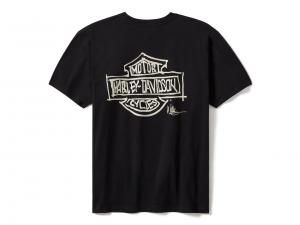 T-Shirt "Willie G Sketch Art Ringer Black"_1