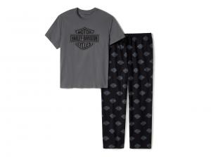 Men's Bar & Shield Pajama Pants Set 96471-25VM