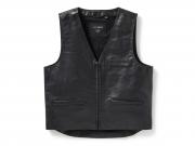 Bar & Shield Leather Vest 97021-25VM