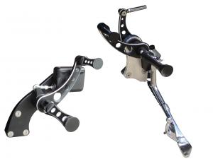 Fußrastenanlage Orbit TC ab 08 glanz schwarz 2,5" vorverlegt, 005380