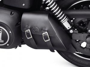 SINGLE-SIDED SWINGARM BAG- Black Leather 90200570