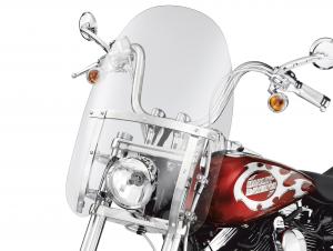 QUICK-RELEASE COMPACT WINDSHIELD - 14" Light Smoke - '06 DYNA 58348-06