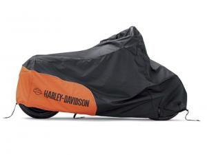 INDOOR/OUTDOOR MOTORCYCLE COVER - SMALL* H-D® Orange/Black 93100040