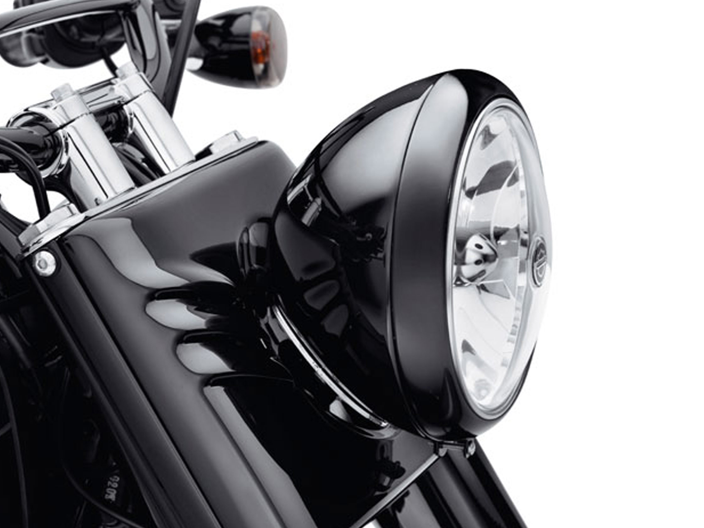 7 Zoll Scheinwerfer Lampen Zierring Trim Ring schwarz für Harley