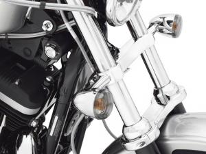 FRONT TURN SIGNAL RELOCATION KIT - Chrome - Dyna - Sportster 68517-94A
