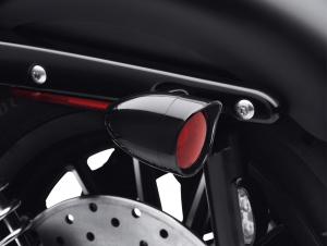 BULLET BLINKER-ZIERSCHIRM - SCHWARZ - Hinten, rotes Glas 73344-09