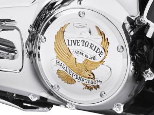 HARLEY-DAVIDSON® LIVE TO RIDE COLLECTION - GOLD - Derby Cover<br />- Fits '16-later Touring and Trike<br /> 25700472