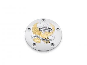 HARLEY-DAVIDSON® LIVE TO RIDE COLLECTION -<br />GOLD - Timer Cover - Fits '99-later Twin Cam 32689-99A