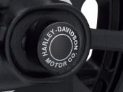 REAR AXLE NUT COVERS - H-D MOTOR CO. LOGO - BLACK 43000178