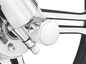 CHROME FRONT AXLE NUT COVERS - Billet 44116-07A