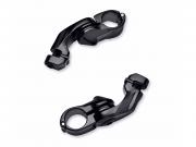 ADJUSTABLE HIGHWAY PEG MOUNTING KIT -<br />ANGLED* - 2.5" Short Angled - Gloss Black 50500168
