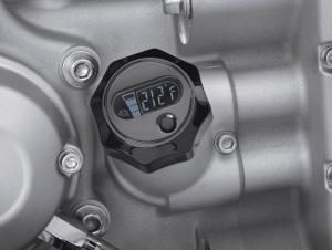 OIL LEVEL AND TEMPERATURE DIPSTICK WITH<br />LIGHTED LCD READOUT - Fits '06-later Dyna® models - Gloss Black 63065-09A